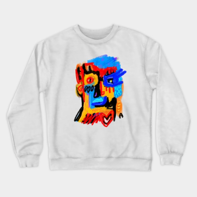 love  face Crewneck Sweatshirt by Angel Rivas